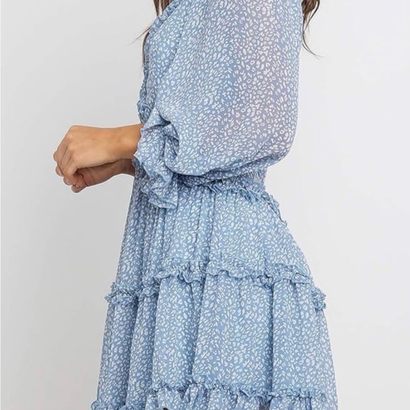 Dress summer light blue Small flare dress NWT - Picture 3 of 3